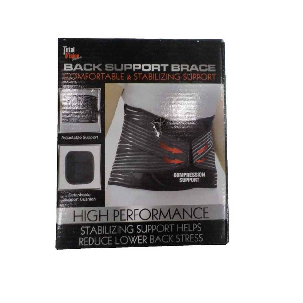 NIB Back Brace for Lower Back Pain, Lumbar Support, Adjust Compression Straps M